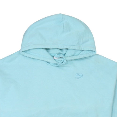 Puma Women's Blue Pullover Hoodie Size L Cotton Casual Sweatshirt