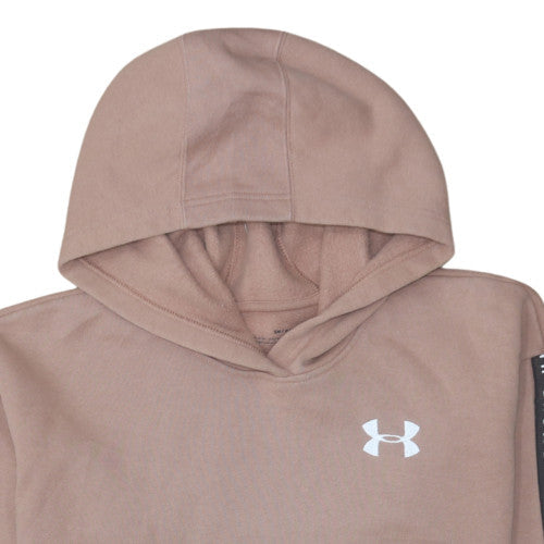 Under Armour Men's Brown Small Pullover Hoodie Fleece Logo Sportswear