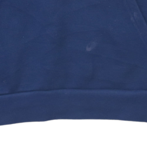 Adidas Men's Blue Pullover Hoodie Size S Sports Fleece Sweatshirt