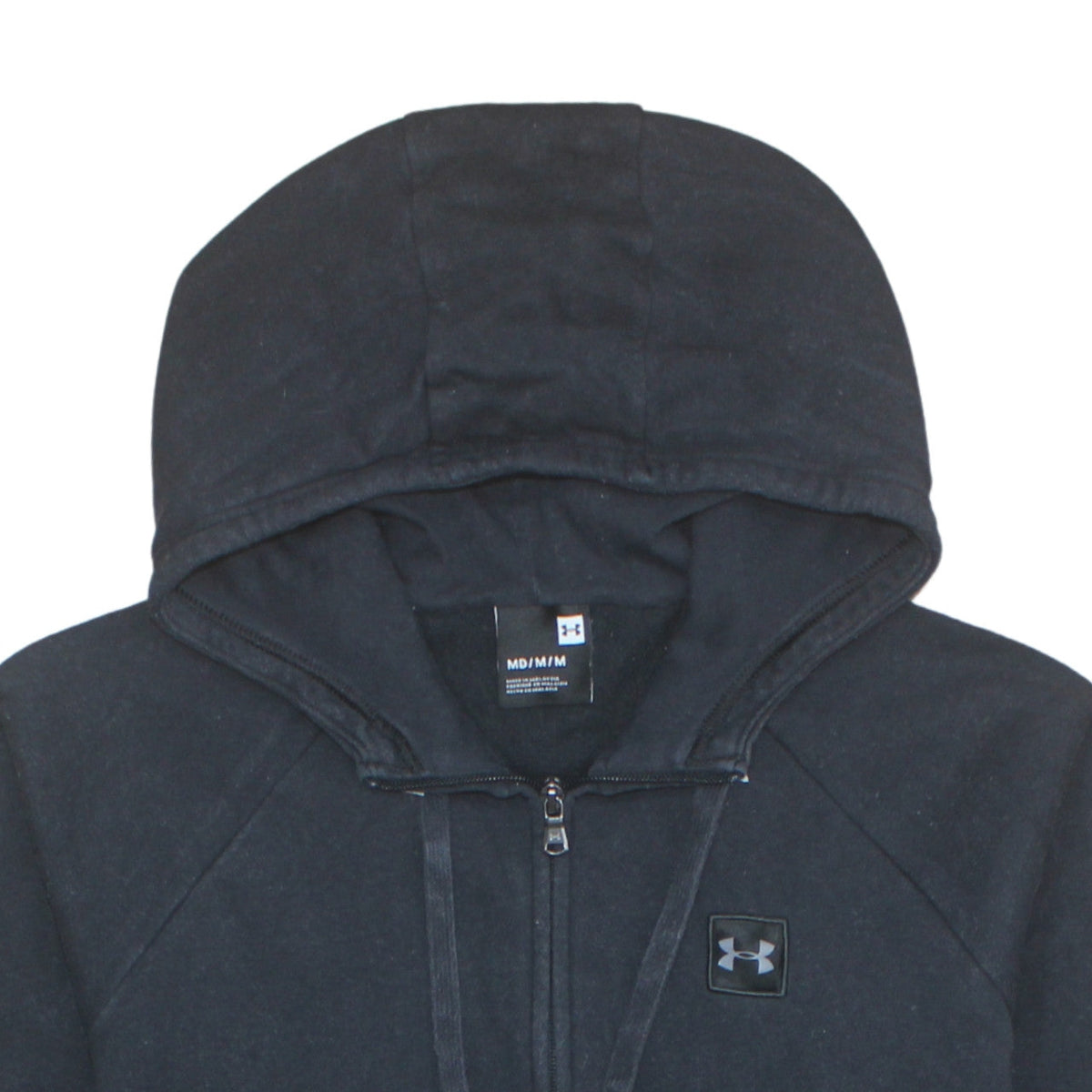 Under Armour Men's Black Full Zip Hoodie Size M Fleece