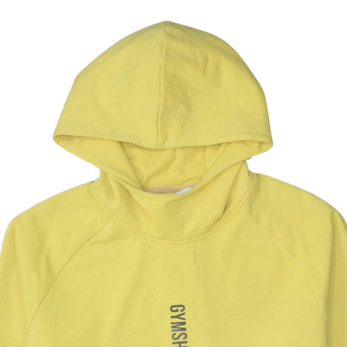 Gymshark Men's Yellow Pullover Hoodie L Athletic Fit