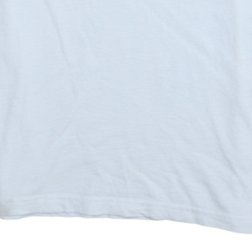 Champion Men's White Crew Neck Cotton Athletic T-Shirt Size M