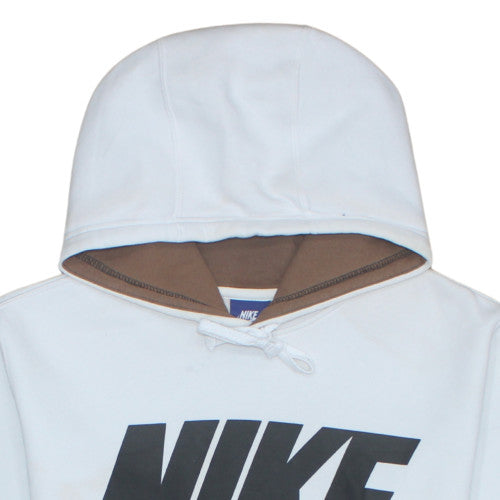 Nike Men's White Pullover Hoodie M Logo Fleece Sportswear