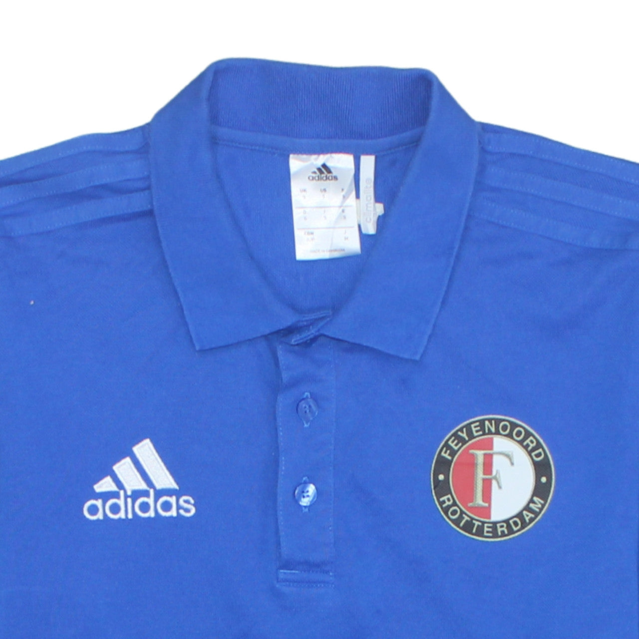 Adidas Men's Blue Feyenoord Rotterdam Polo Shirt Size S