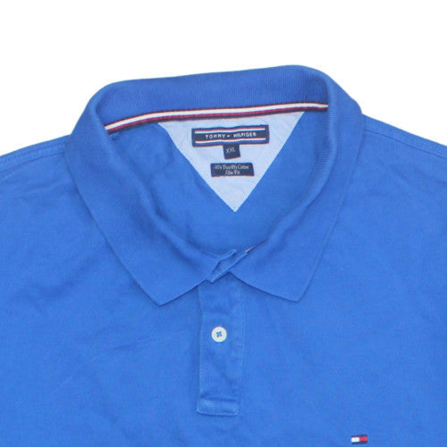 Tommy Hilfiger Men's Blue Slim Fit Cotton Polo Shirt 2XL