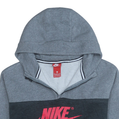 Nike Boys Grey XL Pullover Fleece Hoodie with Red Logo