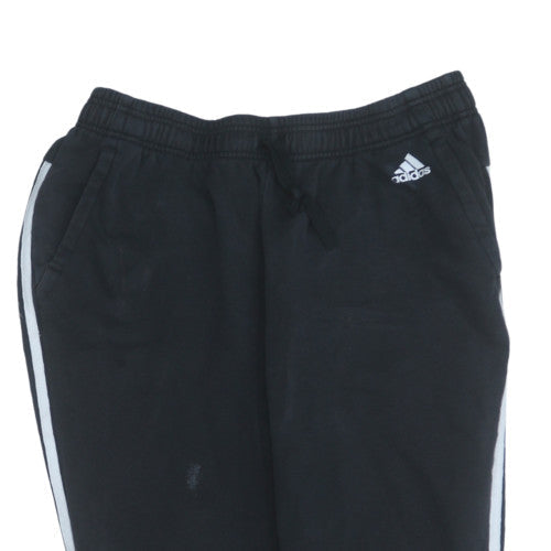 Adidas Women's Black XL Jogger Track Pants with Side Stripes