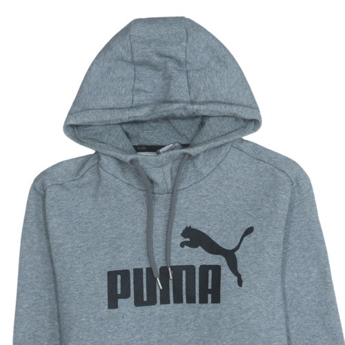 Puma Men's Grey Pullover Hoodie Small Regular Fit Fleece