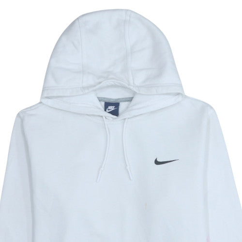 Nike Men’s White Pullover Hoodie L Regular Fit Fleece Sweatshirt