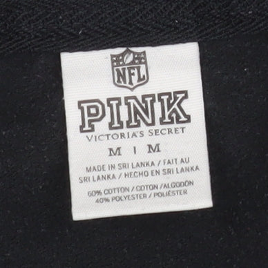 Victoria's Secret PINK Women's Black Raiders 1/4 Zip Sweatshirt M