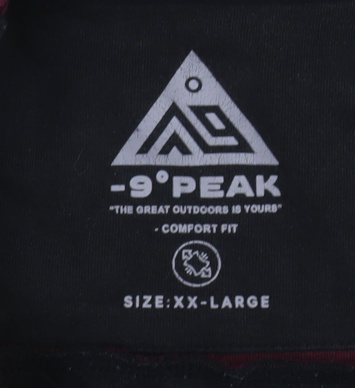 -9° PEAK Men's Black 2XL Hooded Full Zip Fleece Jacket