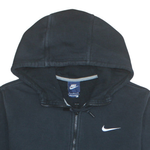 Nike Men's Black Full Zip Hoodie Size M Fleece Sweatshirt