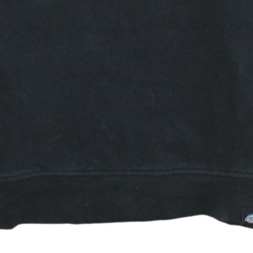 Dickies Men's Black Small Crew Neck Graphic Logo Sweatshirt