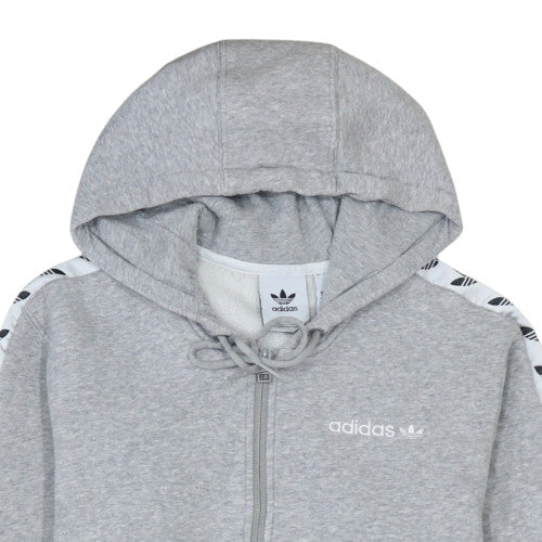 Adidas Men's Grey 1/2 Zip Hoodie Size S Regular Fit Sportswear