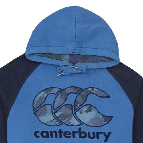 Canterbury Men's Blue Pullover Hoodie Rugby Graphic M