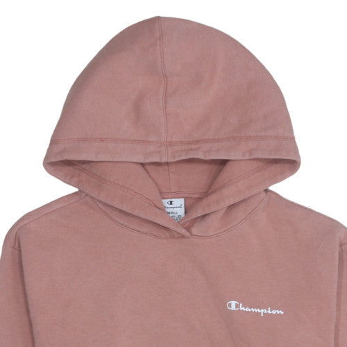 Champion Womens Pink Pullover Hoodie Small Cotton Blend Casual Wear