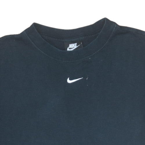 Nike Men's Black Medium Sports Logo Cotton T-Shirt