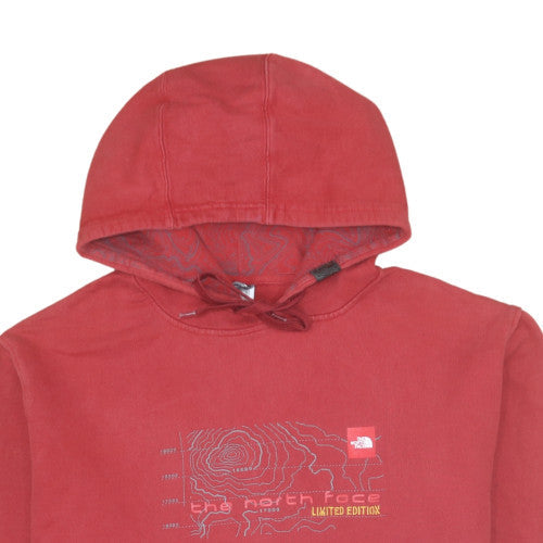 The North Face Men's Red Pullover Hoodie L Graphic Outdoor Sweatshirt