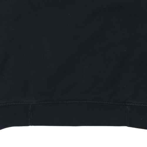 Adidas Women Black Crew Neck Pullover Sweatshirt UK 6 XS Logo Casual