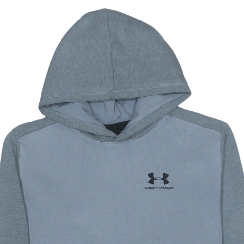 Under Armour Boys Grey Pullover Hoodie YXL ColdGear Loose Fit