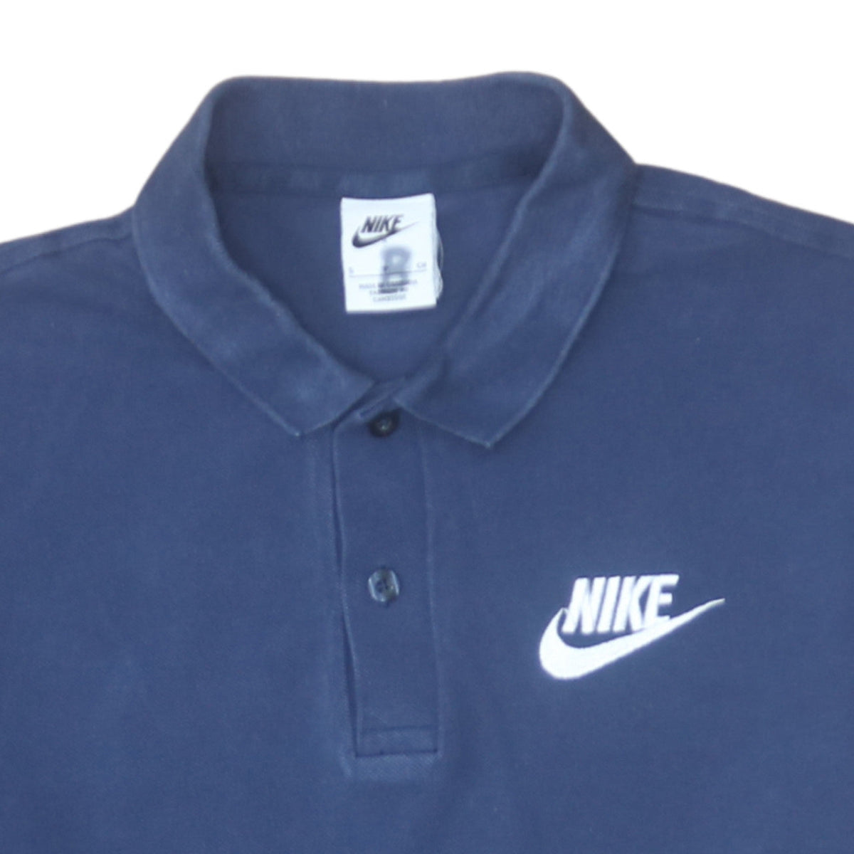 Nike Men's Blue Cotton Polo Shirt Size S Short Sleeve Sportswear