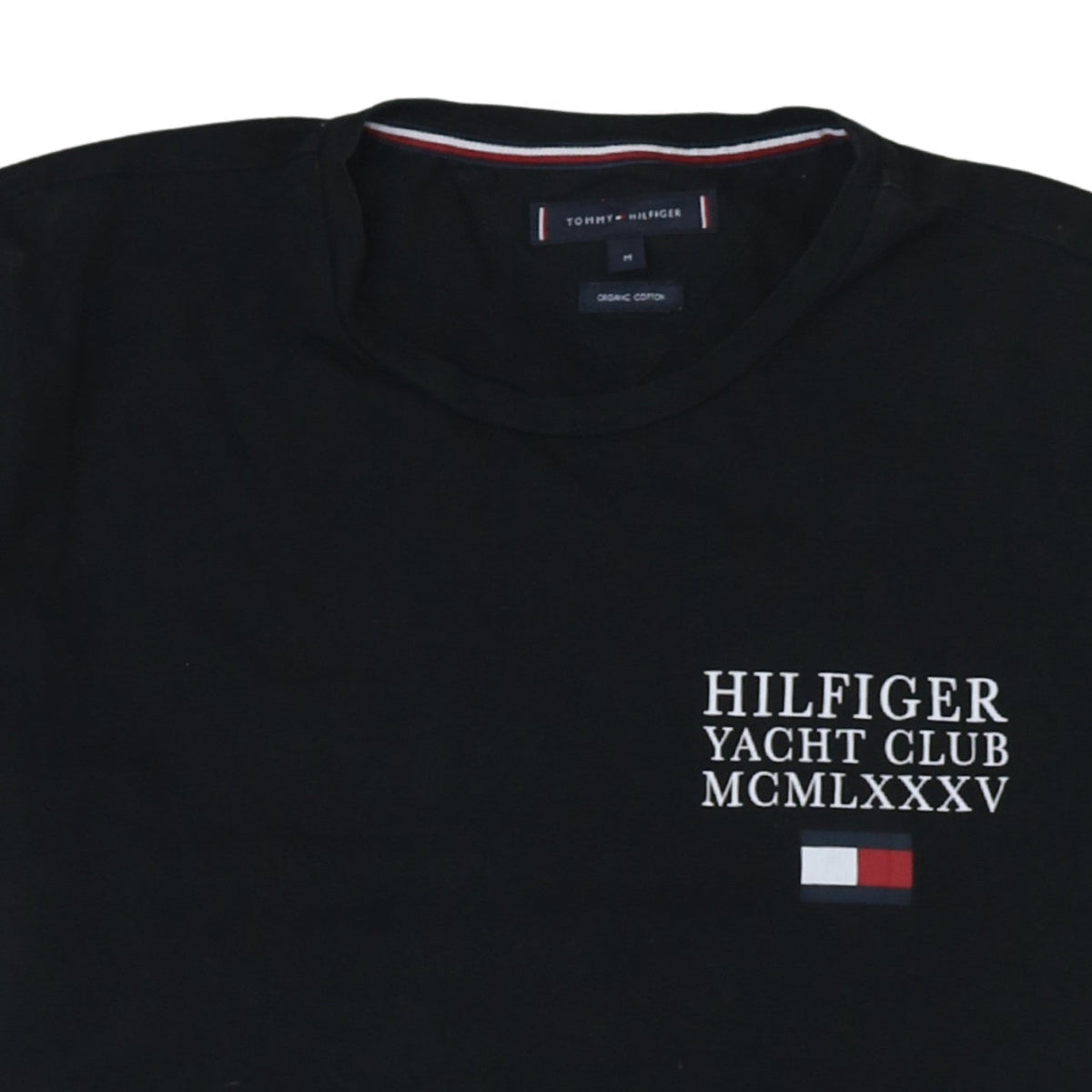 Tommy Hilfiger Men's Black Nautical Logo Cotton T-Shirt M