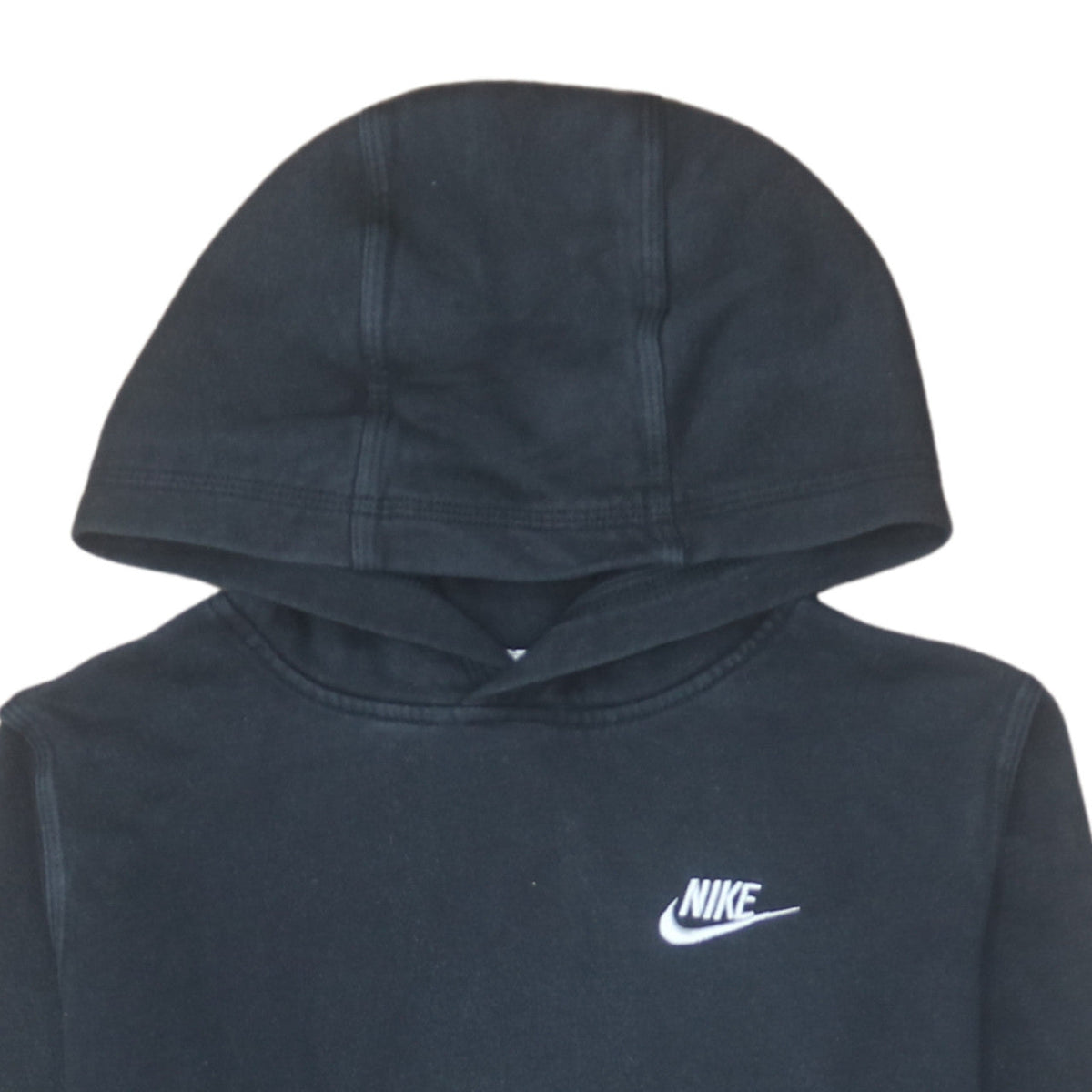 Nike Boys Black Pullover Hoodie XL 158-170cm Classic Logo Sweatshirt
