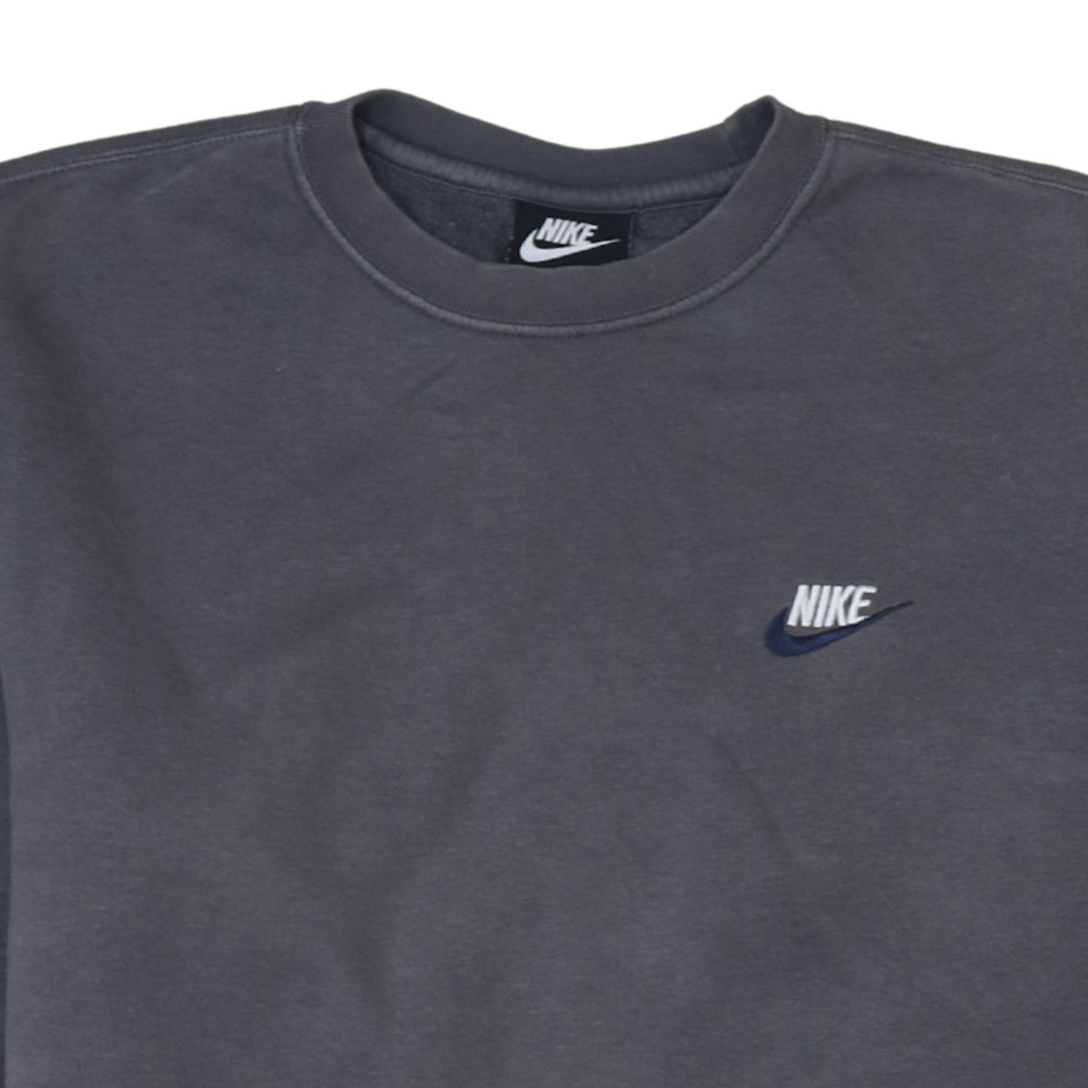 Nike Men's Grey Pullover Sweatshirt M Regular Fit Crew Neck