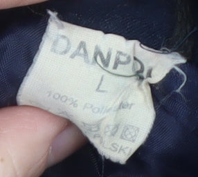 Danpol Women's Blue L Hooded Faux Fur Trim Parka Coat Size L