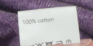 John Lewis Men's Purple Cotton Crew Neck Jumper Size S