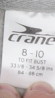 Crane Womens Grey 1/2 Zip Pullover Sweatshirt Size 8-10
