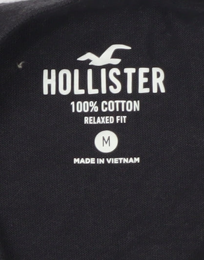 Hollister Men's Black Monaco Graphic Relaxed Fit T-Shirt Medium