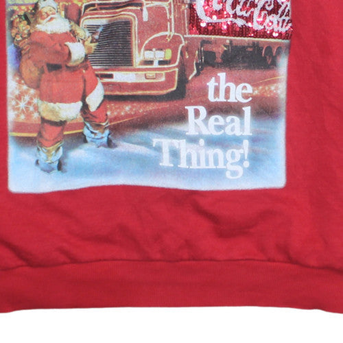Coca-Cola Men’s Red Sweatshirt XL Christmas Graphic Crew Neck