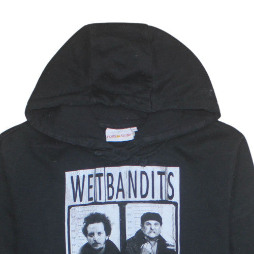 Home Alone Men's Black S Pullover Hoodie Wet Bandits Graphic Print