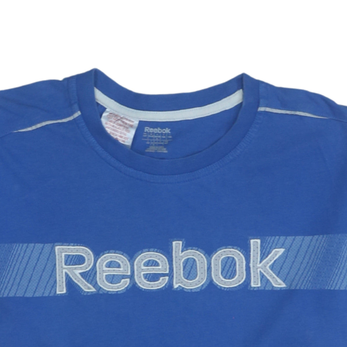 Reebok Teens Blue Short Sleeve Graphic Cotton T-Shirt L