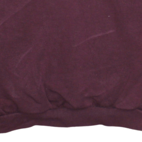 Adidas Women's Burgundy Crew Neck Sweatshirt Size 10 Cotton Blend