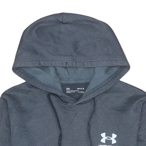 Under Armour Men's Grey Pullover Hoodie M Logo Zip Pockets ColdGear