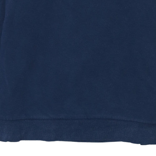 Under Armour Mens Blue Crew Neck Sweatshirt Large Fleece Pullover