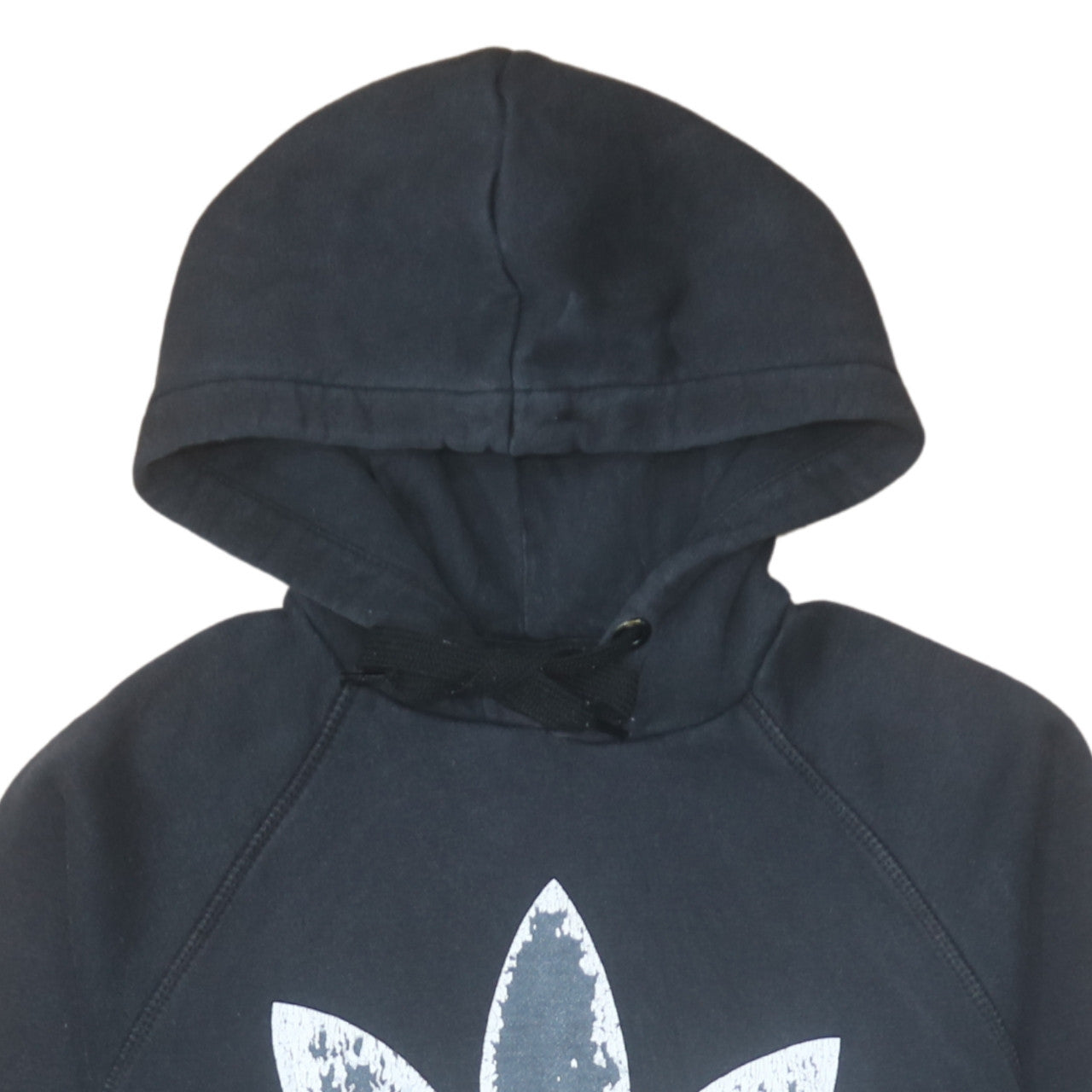 Adidas Mens Black Pullover Hoodie M Sports Logo Graphic Fleece