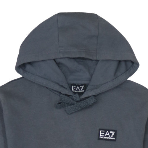 Emporio Armani EA7 Men's Grey Pullover Hoodie Size L Regular Fit