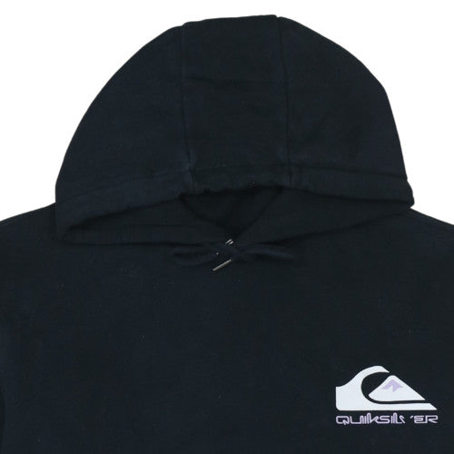 Quiksilver Womens Black Pullover Hoodie Size S Cotton Blend Casual