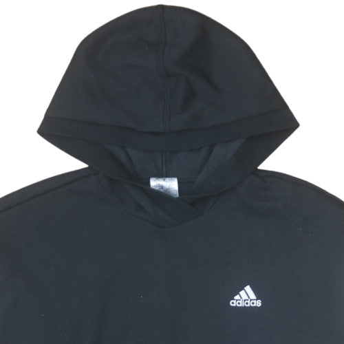 Adidas Womens Black Pullover Hoodie Size M 12-14 with Logo Detail