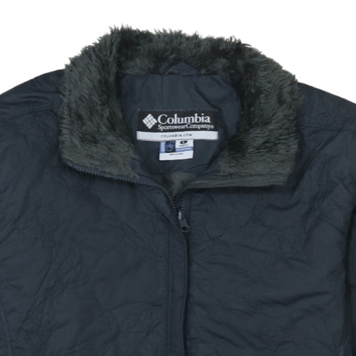 Columbia Women's Black L Nylon Interchange Full Zip Winter Jacket