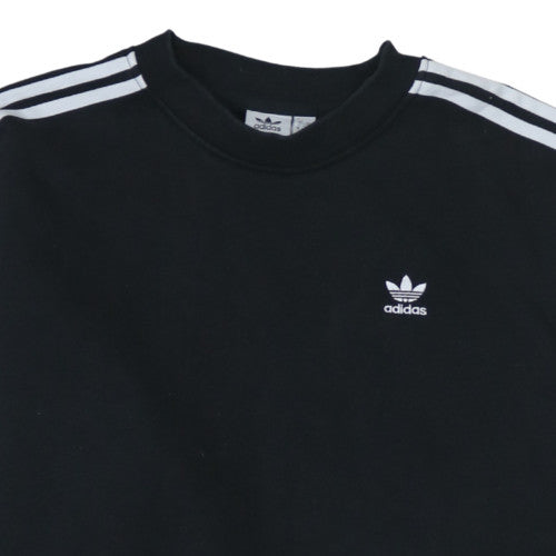 Adidas Women Black XS Pullover Sweatshirt Crew Neck Classic Logo