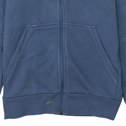 Adidas Boys Blue Full Zip Hoodie 13-14 Years Regular Fit Sportswear