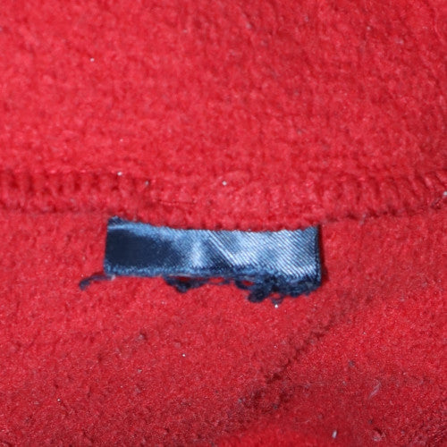 Tommy Hilfiger Men's Red Pullover Hoodie M Logo Fleece Sweatshirt