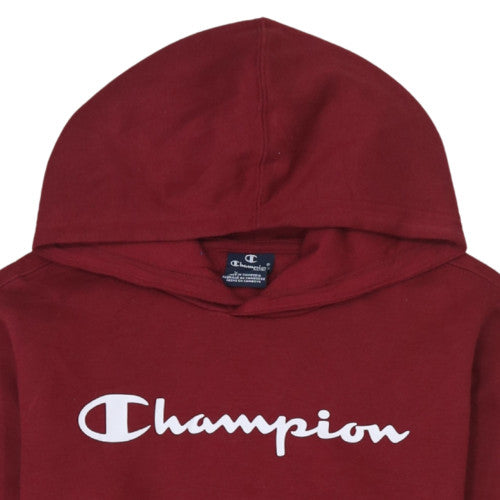 Champion Boys Red Pullover Hoodie 13-14 Years Logo Fleece Sweatshirt