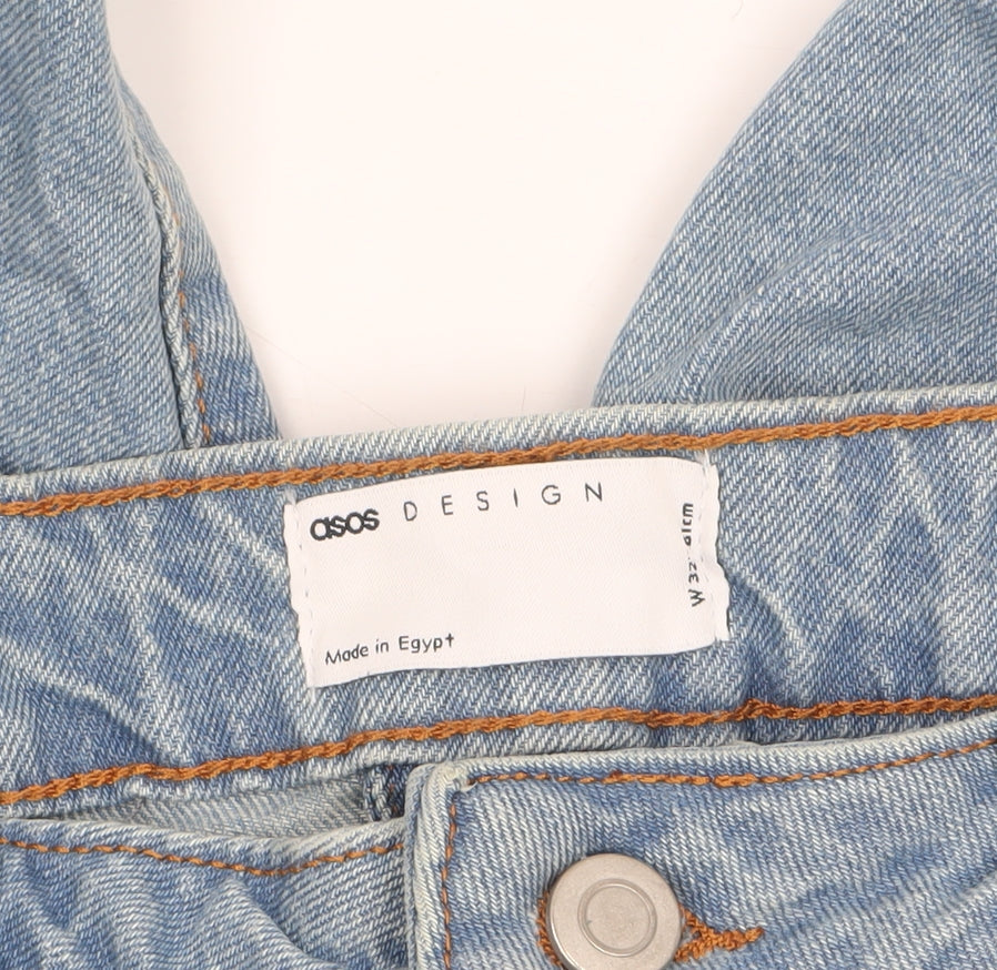 ASOS DESIGN Men’s Blue Denim Chino Shorts Size M 32in Waist Casual