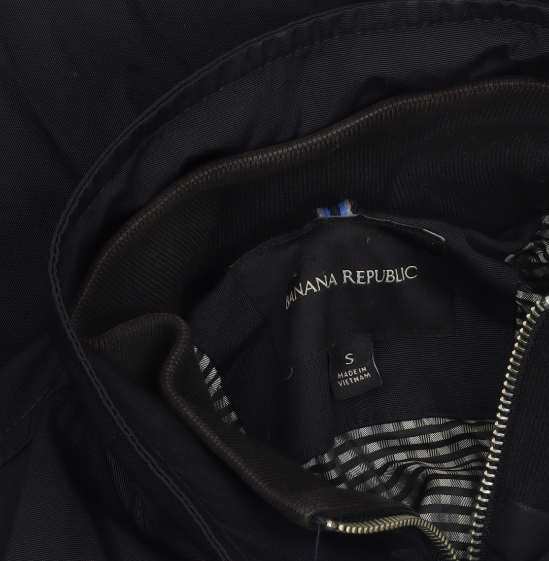 Banana Republic Men's Black Small Mid-Length Nylon Coat