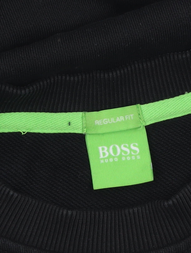 Hugo Boss Men's Black Regular Fit Cotton Sweatshirt S